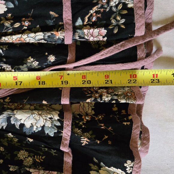 VINTAGE ARTKA HIGH WAISTED DRAWSTRING RUFFLED FULL FLORAL SKIRT S M L - Picture 11 of 16